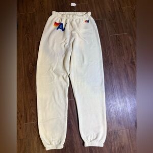 aviator nation logo sweatpants - vintage white